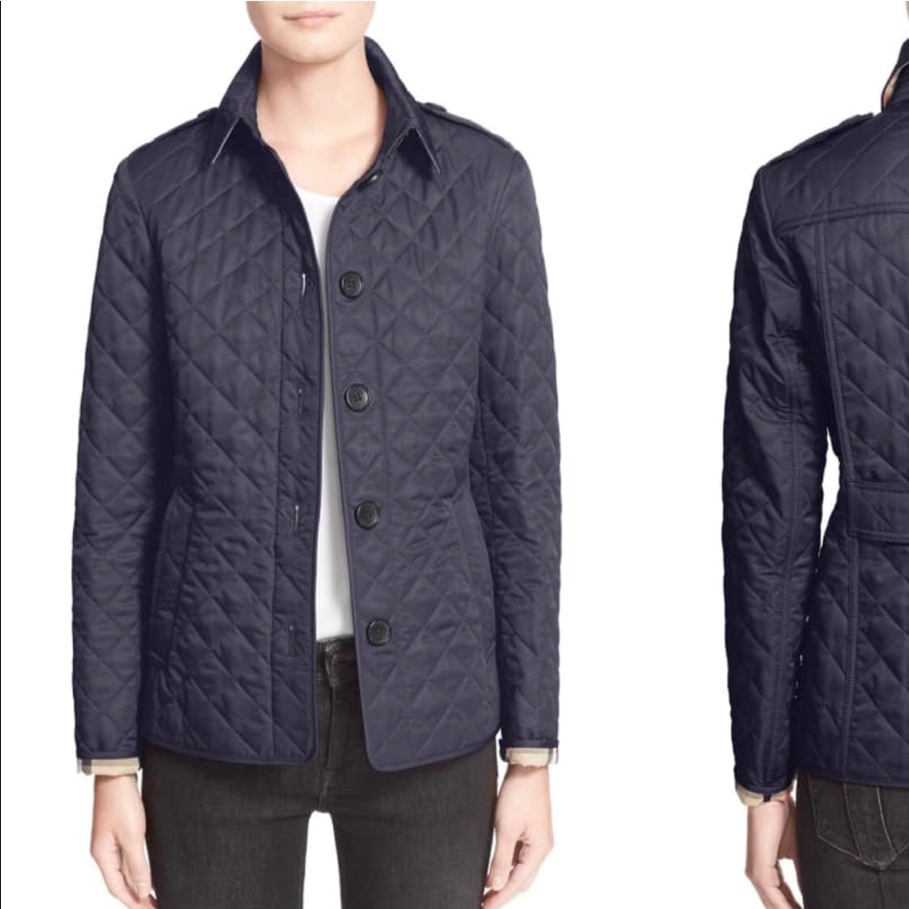 Authentic Burberry Navy quilted jacket
